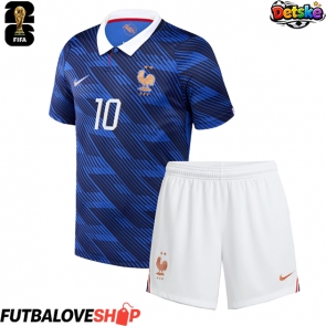 Dres Francúzsko Kylian Mbappe #10 Domáci pre deti MS 2026 Krátky Rukáv (+ trenírky)